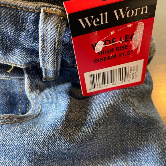 Well Worn Wide Leg Jeans Women’s 10 High Rise Blue Denim NWT - Picture 4 of 10